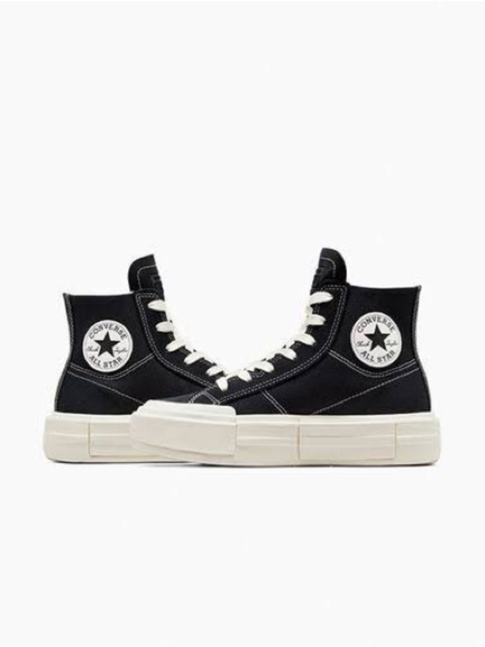 Converse Black High-Top Canvas Sneakers with White Sole